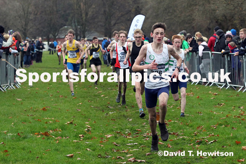 Boys under-15s, 2019 European Cross Country Trials and British Cross Challenge, Sefton Park, Liverpool.  Photo: David T. Hewitson/Sports for All Pics